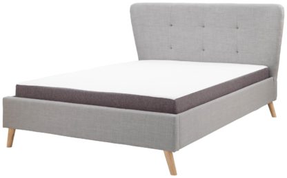 An Image of GFW Carnaby Double Wing Bed Frame - Grey