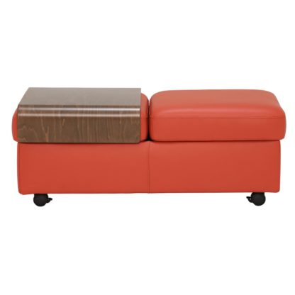 An Image of Ekornes Double Ottoman, Choice of Leather