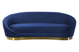 An Image of Selini Three Seat Sofa - Navy Blue