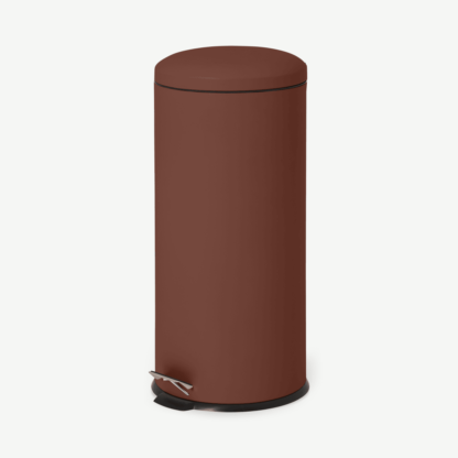 An Image of Joss Domed Pedal Bin, 30L, Dark Berry