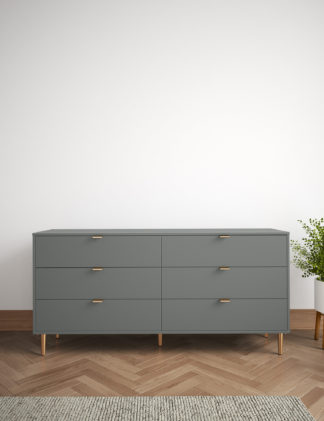 An Image of M&S Quinn Wide 6 Drawer Chest