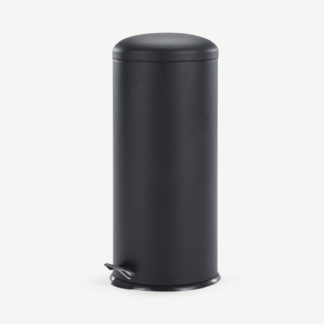 An Image of Joss 30L Domed Pedal Bin, Black