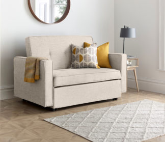 An Image of Troy Natural Fabric Sofa Bed