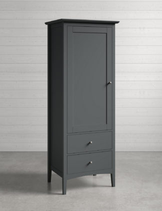 An Image of M&S Hastings Dark Grey Single Wardrobe, Dark Grey