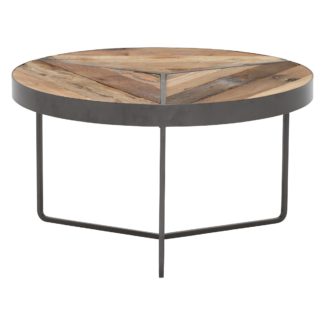 An Image of Taiga Small Round Rustic Coffee Table