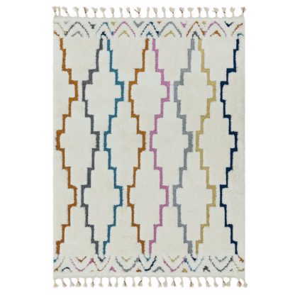 An Image of Asiatic Ariana Modern Spot Rectangle Rug - 120x170cm - White