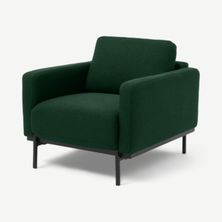 An Image of Jarrod Armchair, Forest Green Weave