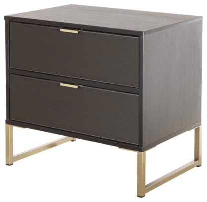 An Image of Messina 2 Drawer Bedside Table - White