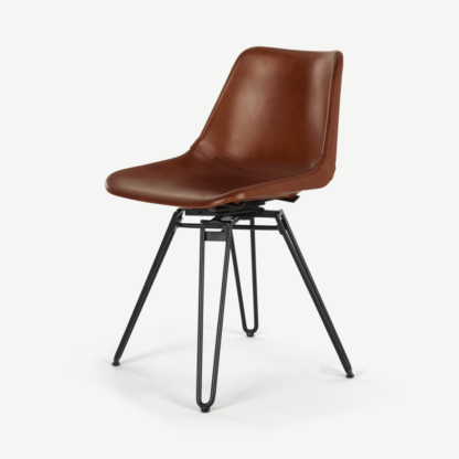 12ff47eca54a86ba6e8ec92219818909f59f6f986a26bea312e2de34a7cdfd02.png An Image of Kendal Office Chair, Tan and Black