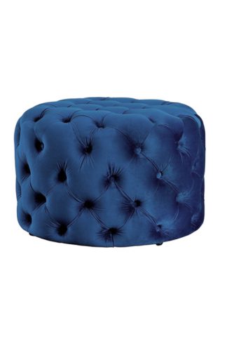 An Image of Nevia Ottoman - Navy Blue