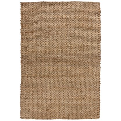 An Image of Chunky Jute Woven Rug Brown