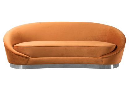 An Image of Selini Three Seat Sofa - Pumpkin