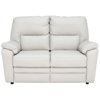 An Image of Teifi 2 Seater Leather Sofa, Como Dove