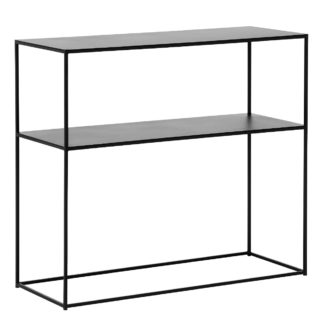 An Image of Kline Black Metal Console Table