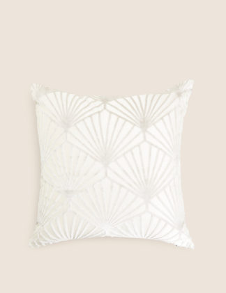 An Image of M&S Cut Velvet Art Deco Cushion