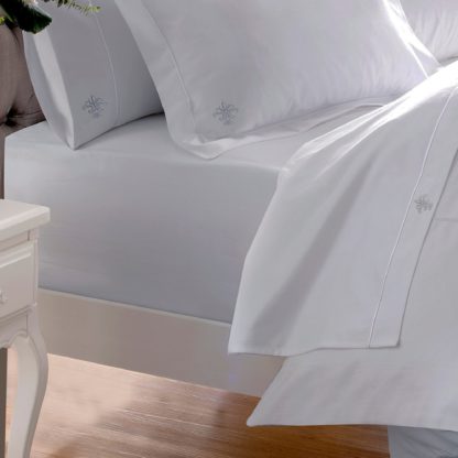 An Image of Dorma Egyptian Cotton 1000 Thread Count Fitted Sheet White