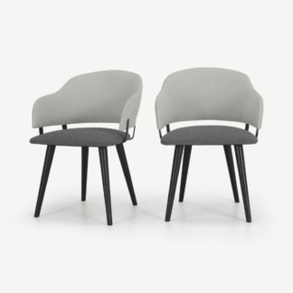 An Image of Set of 2 Neilson Carver Dining Chairs, Marl and Hail Grey