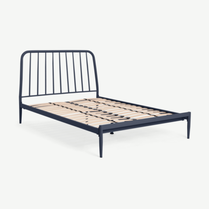 An Image of Alana King Size Bed, Deep Navy
