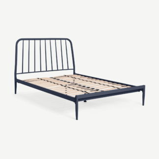 An Image of Alana Double Bed, Deep Navy