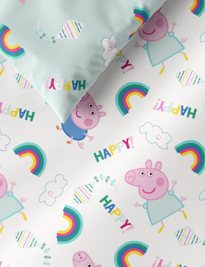 An Image of M&S Pure Cotton Peppa Pig™ Bedding Set