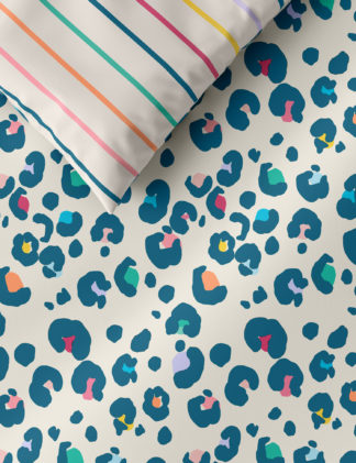 An Image of M&S Pure Cotton Animal Print Bedding Set