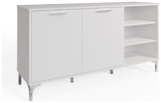 An Image of Frank Olsen Ouverte Smart 2 Door Sideboard - White