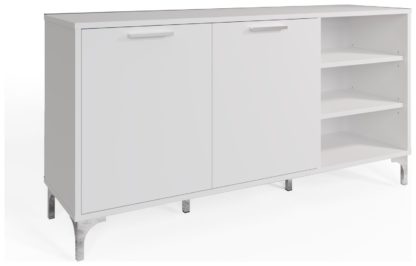 An Image of Frank Olsen Ouverte Smart 2 Door Sideboard - White