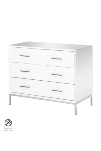 An Image of Trio White Chest of Drawers