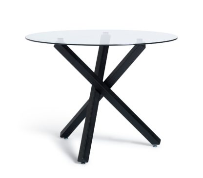 An Image of Argos Home Ava Glass 4 Seater Round Dining Table