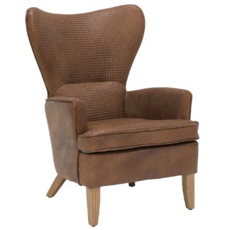 An Image of Timothy Oulton Mentor Leather Chair, Destroyed Raw