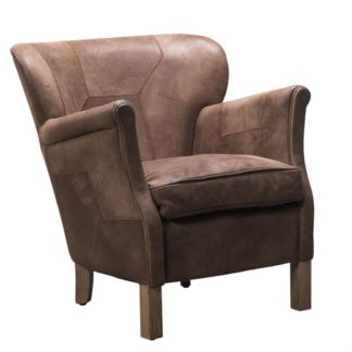 An Image of Timothy Oulton Furious Professor Leather Chair, Tobacco