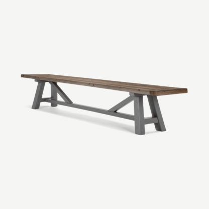 20c3581b5824971937ea31f458e881e49a3bebe3b090334844c509d9734b782e.png An Image of Iona Extra Large Bench, Solid Pine and Grey