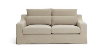 An Image of Habitat Odin 2 Seater Fabric Sofa - Natural