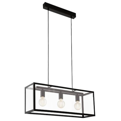 An Image of EGLO Charterhouse Industrial 3L Pendant Light