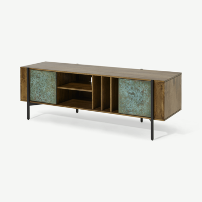 An Image of Morland Wide TV Unit, Mango Wood & Patina