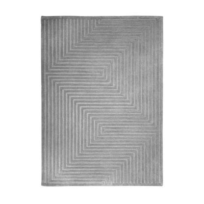 An Image of Maze Wool Rug Maze Blush