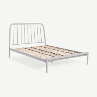An Image of Alana Double Bed, Pebble Grey