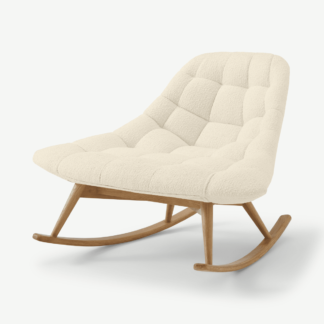 An Image of Kolton Rocking Chair, Whitewash Boucle