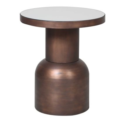 An Image of Small Burnished Metal Side Table