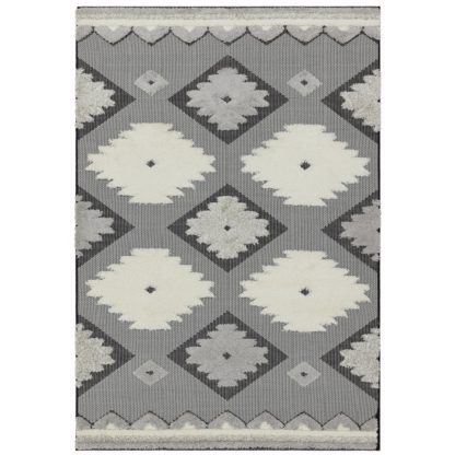 2753fc31ebe2d25aca9226aa3e549bbc30156d5fe15c10fc03d3ee51558d5abd.jpg An Image of Asiatic Monty In and Outdoor Rug - 120x170cm - Black & Grey