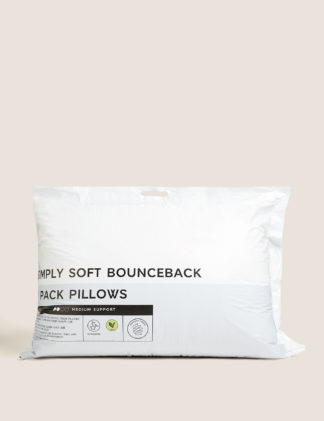 An Image of M&S 2 Pack Simply Soft Medium Pillows