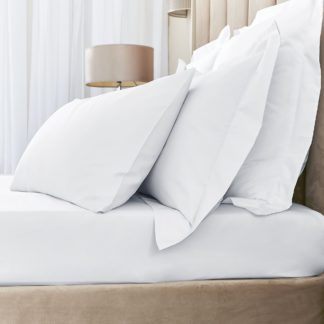 An Image of Hotel Egyptian Cotton 230 Thread Count Sateen Fitted Sheet White