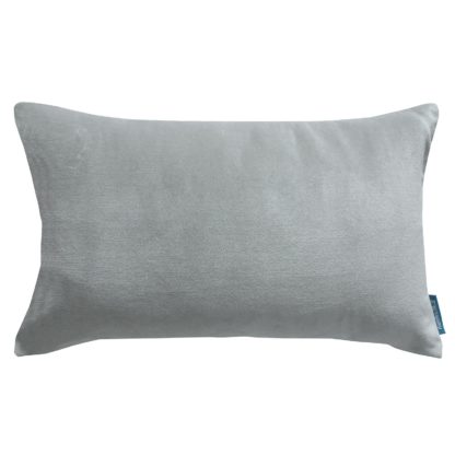 An Image of House Beautiful Velvet Linen Cushion - Siver - 45x45cm