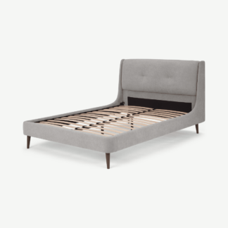 An Image of Raffety King Size Bed, Soft Pebble Grey