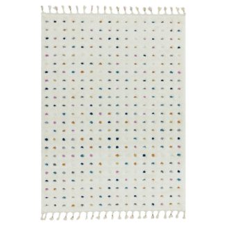 An Image of Asiatic Ariana Modern Spot Rectangle Rug - 120x170cm - White