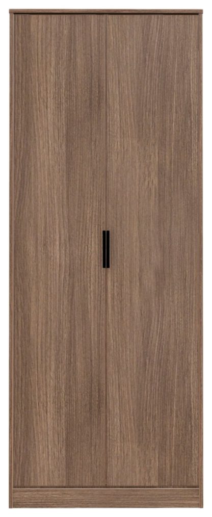 An Image of Verona 2 Door Wardrobe - Walnut Effect