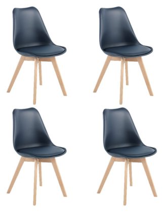 An Image of Habitat 4 Jerry Dining Chairs - Blue