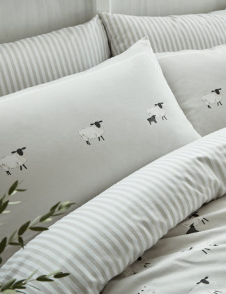An Image of M&S Sophie Allport 2 Pack Pure Cotton Sheep Oxford Pillowcases