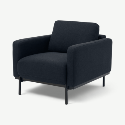 An Image of Jarrod Armchair, Midnight Blue Weave