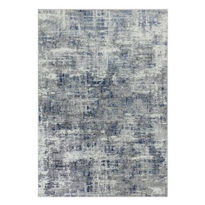 An Image of Asiatic Orion Shiny Rectangle Rug - 80x150cm - Blue & Grey